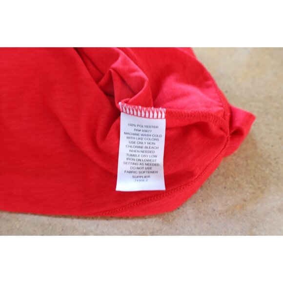 Xersion Size 2X Red V-Neck Semi Fit T-Shirt Tee Athletic Workout Lounge - Picture 5 of 5